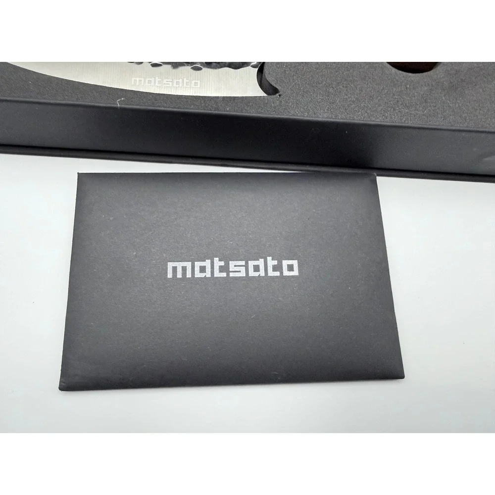 Matsato Premium Control Kitchen Knife Hand Forged Hammered Blade Wood Handle